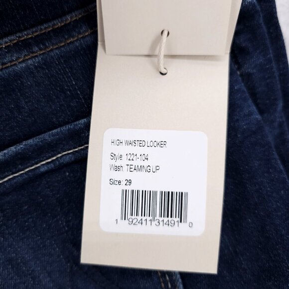NWT MOTHER High Waisted Looker Jeans Teaming Up Wash Stretch Sizes 27 and 29 - Picture 9 of 9